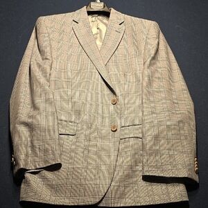 Classic Tan Plaid Men's Blazer